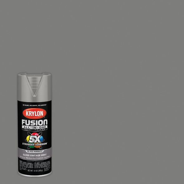 Krylon Fusion All-In-One Gloss Spray Paint & Primer, Vintage Gray K02726007