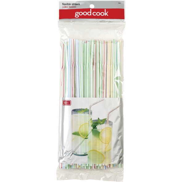 Goodcook 9 In. Plastic Flex Straw (50-Count) 24992