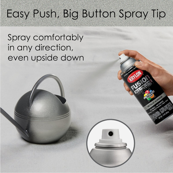 Krylon Fusion All-In-One Metallic Spray Paint & Primer, Aluminum Krylon Fusion All-In-One Metallic Spray Paint & Primer, Aluminum