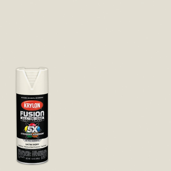 Krylon Fusion All-In-One Satin Spray Paint & Primer, Ivory K02739007