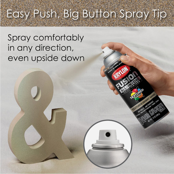 Krylon Fusion All-In-One Textured Spray Paint & Primer, Desert Sand K02781007 772670