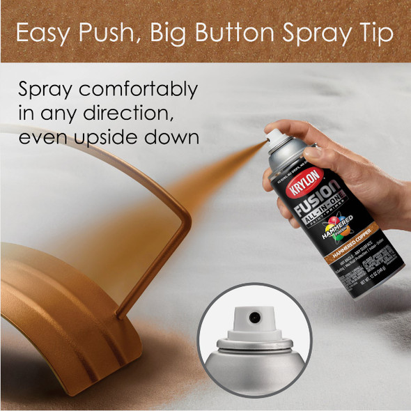 Krylon Fusion All-In-One Hammered Spray Paint & Primer, Copper K02786007 772677