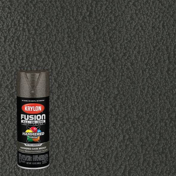 Krylon Fusion All-In-One Hammered Spray Paint & Primer, Dark Bronze K02787007