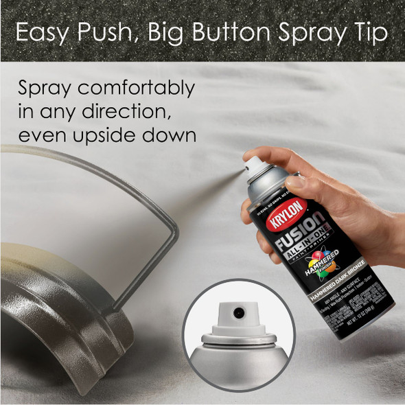 Krylon Fusion All-In-One Hammered Spray Paint & Primer, Dark Bronze K02787007 772680