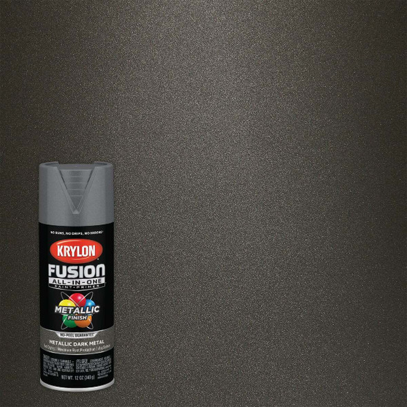 Krylon Fusion All-In-One Metallic Spray Paint & Primer, Dark Metal K02769007