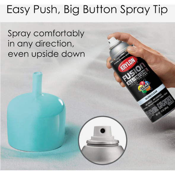 Krylon Fusion All-In-One Gloss Spray Paint & Primer, Clear K02705007 772609