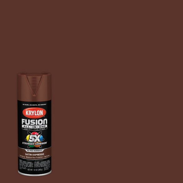 Krylon Fusion All-In-One Satin Spray Paint & Primer, Espresso K02738007