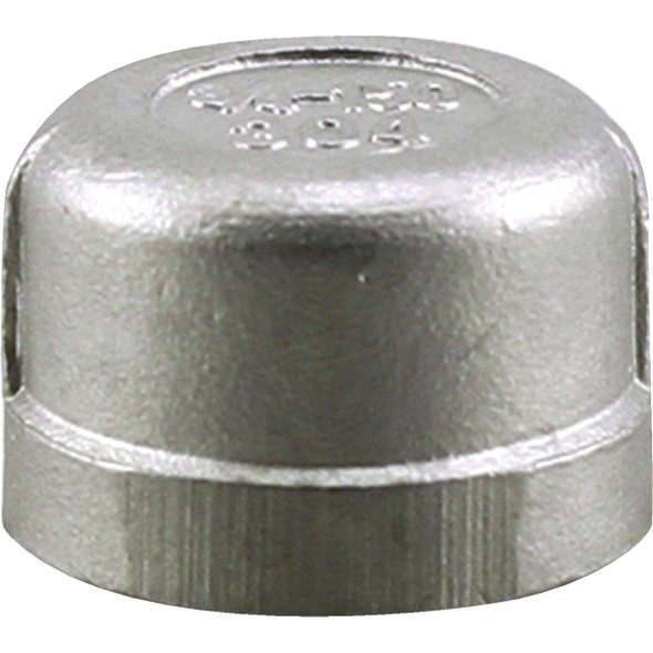 PLUMB-EEZE 1/2 In. FIP Stainless Steel Cap U2-SSCA-05