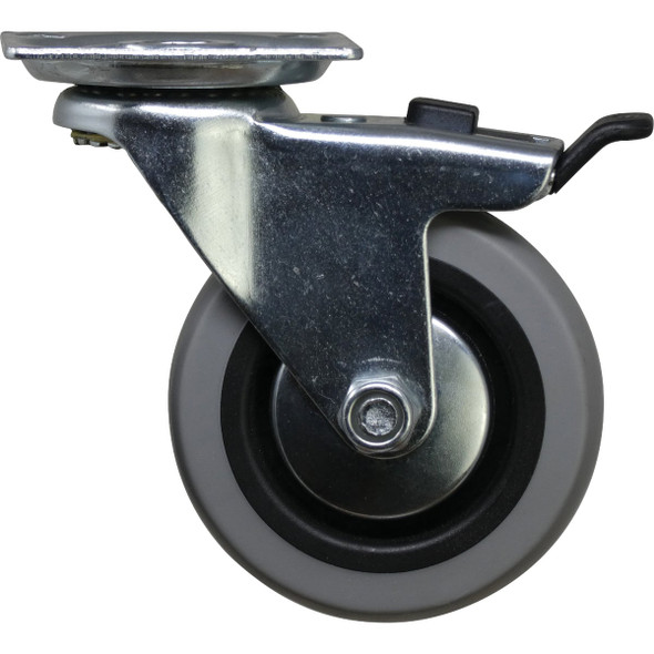Shepherd Hardware 3 In. Thermoplastic Swivel Plate Caster with Brake 3546