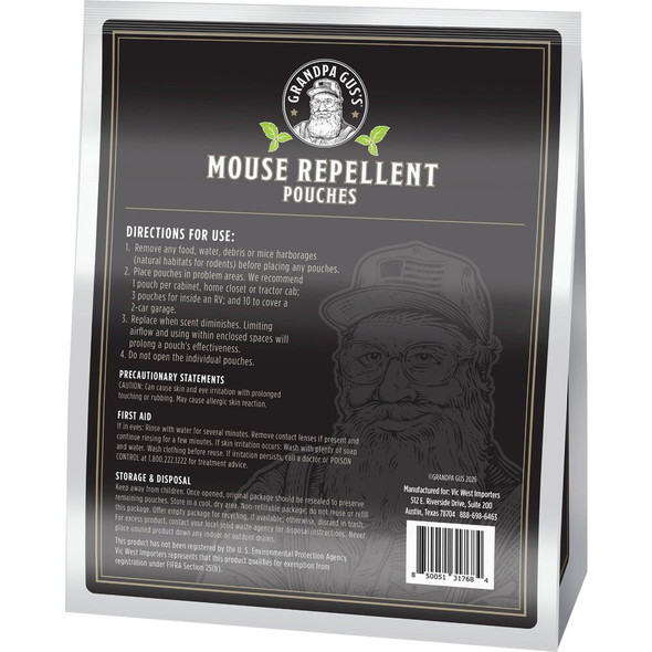 Grandpa Gus's Granular All Natural Mouse Repellent Pouch (12-Pack) GPR-12-6 713680