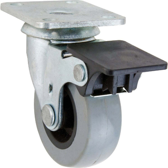 Shepherd Hardware 2 In. Thermoplastic Swivel Plate Caster with Brake 3542
