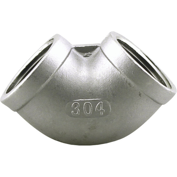 PLUMB-EEZE 3/8 In. FIP 90 Deg. Stainless Steel Elbow (1/4 Bend) U2-SSE-03