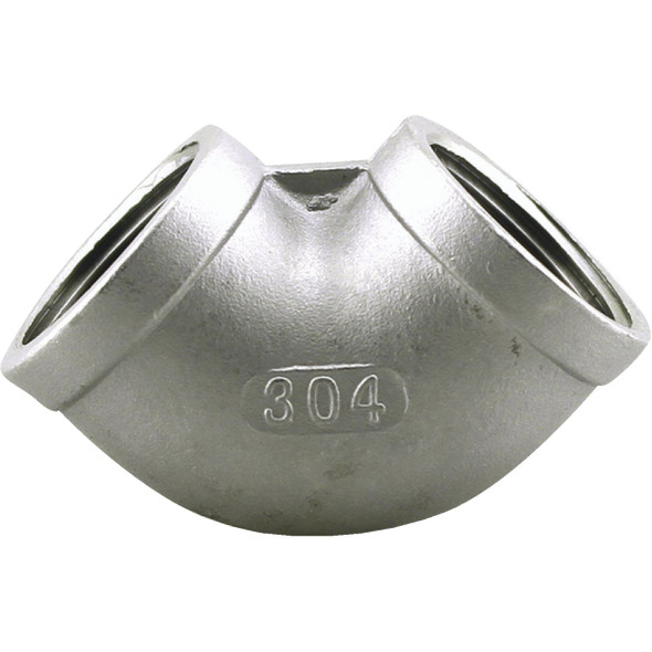 PLUMB-EEZE 1-1/4 In. FIP 90 Deg. Stainless Steel Elbow (1/4 Bend) U2-SSE-12