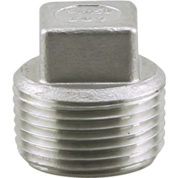 PLUMB-EEZE 3/4 In. MIP Square Head Stainless Steel Plug U2-SSP-07