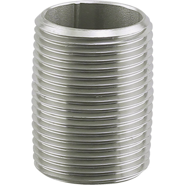 PLUMB-EEZE 3/8 In. MIP x Close Stainless Steel Nipple U2-SSN-03