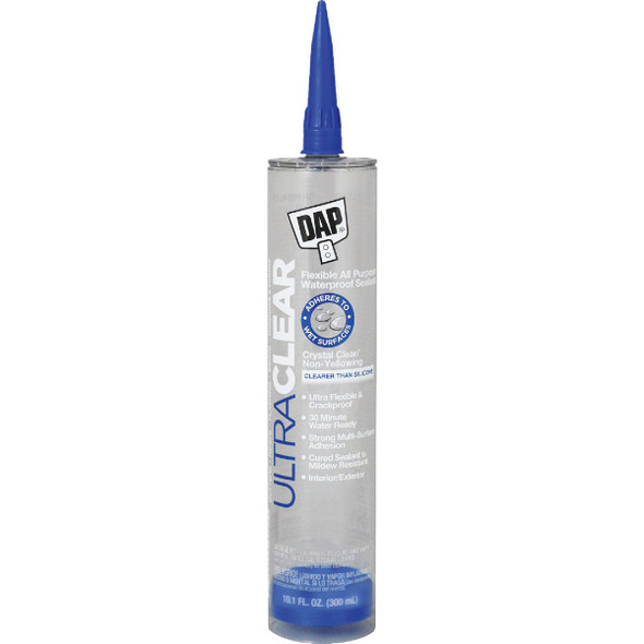 DAP Ultra Clear 10.1 Oz. Flexible Elastomeric Sealant, Clear 7079818388