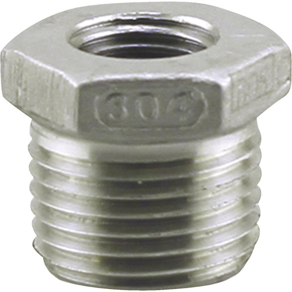 PLUMB-EEZE 1/2 In. MIP x 1/4 In. FIP Stainless Steel Bushing U2-SSB-0502