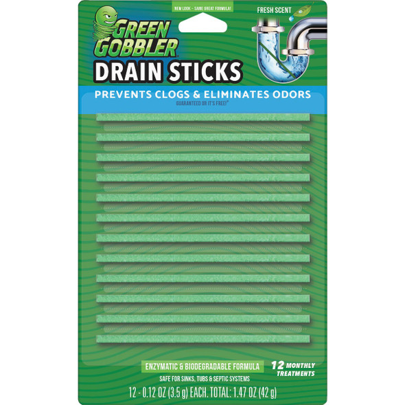 Green Gobbler Bio-Flow 1.47 Oz. Drain Cleaner Strips (12-Pack) G0658D