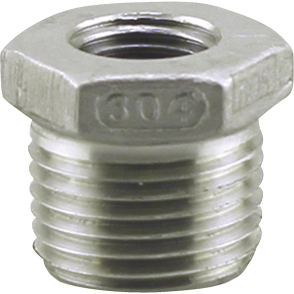 PLUMB-EEZE 1 In. MIP x 1/2 In. FIP Stainless Steel Bushing U2-SSB-1005