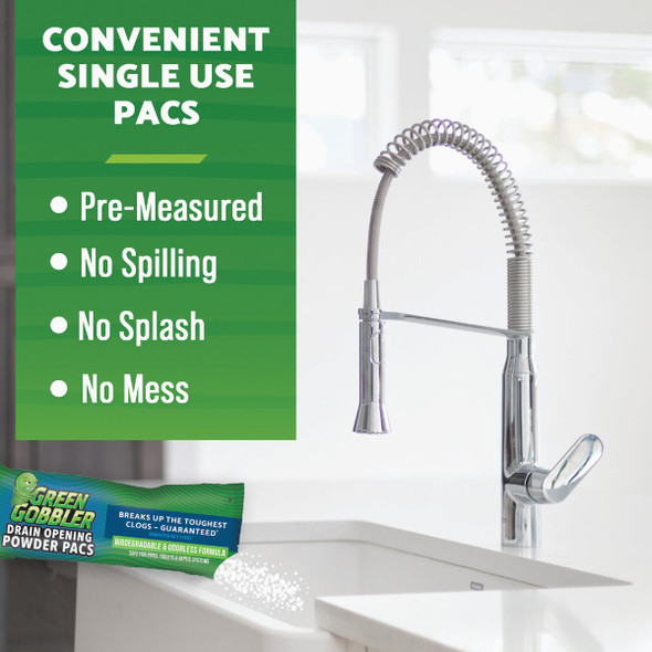 Green Gobbler 6.53 Oz. Granular Pac Drain Opener (3-Pack)