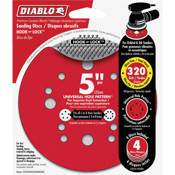 Diablo 4pk 5'' Ros Disc 320g DCD050320H04G