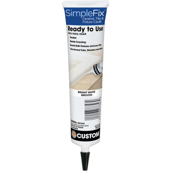 SimpleFix 5.5 Oz. #381 Bright White Smooth Ceramic Tile & Fixture Caulk CTFC3815