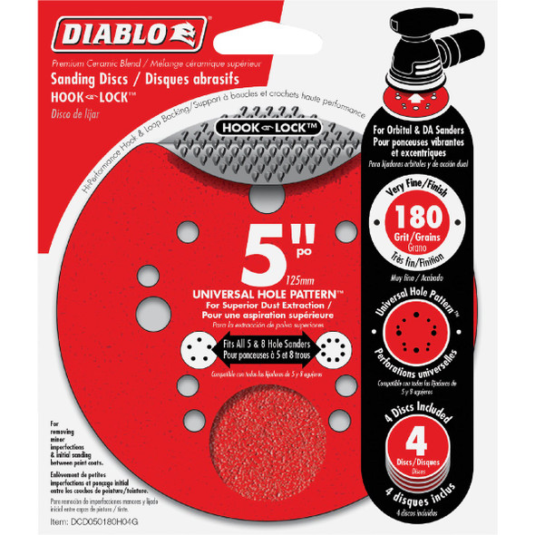 Diablo 4pk 5 Disc Ros H&l 180g DCD050180H04G