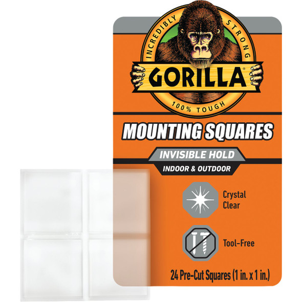 Gorilla 1" Clr Mounting Squares 121736