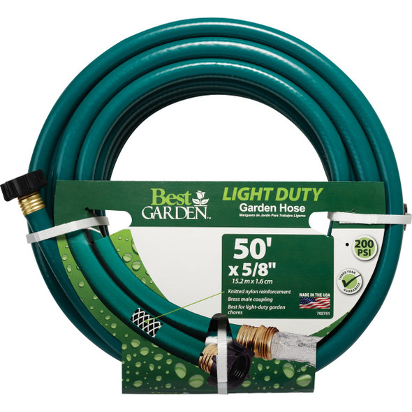 Best Garden 5/8 In. Dia. x 50 Ft. L. Light-Duty Garden Hose Best Garden 5/8 In. Dia. x 50 Ft. L. Light-Duty Garden Hose