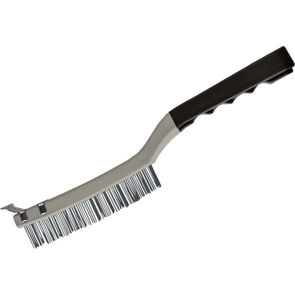 Best Look 0.95 In. x .013 In. Soft Grip Stainless Steel Wire Brush with Scraper