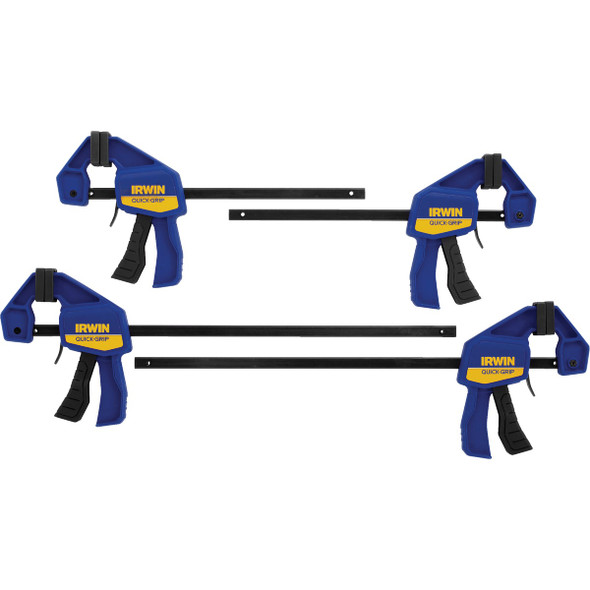 Irwin Quick-Grip One-Hand Bar Clamp Set (4-Piece) 1964748