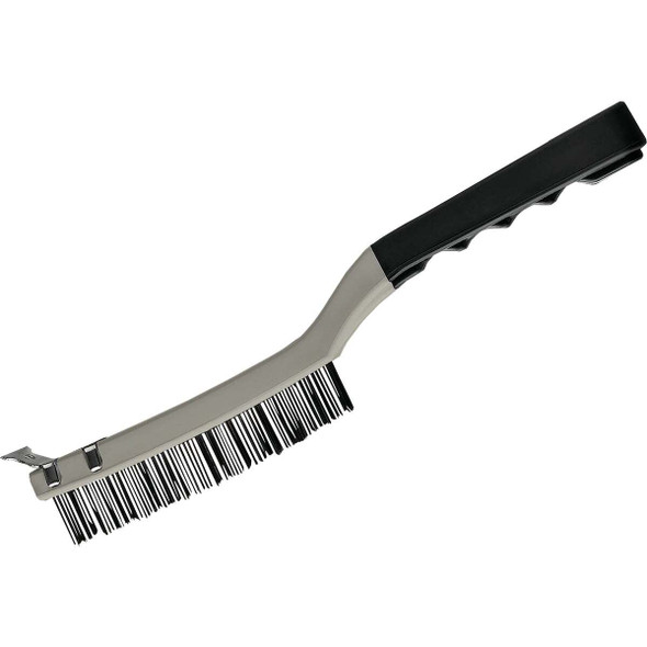 Best Look 0.95 In. x .013 In. Soft Grip Carbon Steel Wire Brush with Scraper