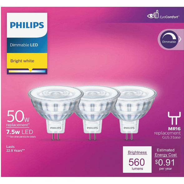Classic Glass 50w Mr16 30k Led Bulb 567339 511303