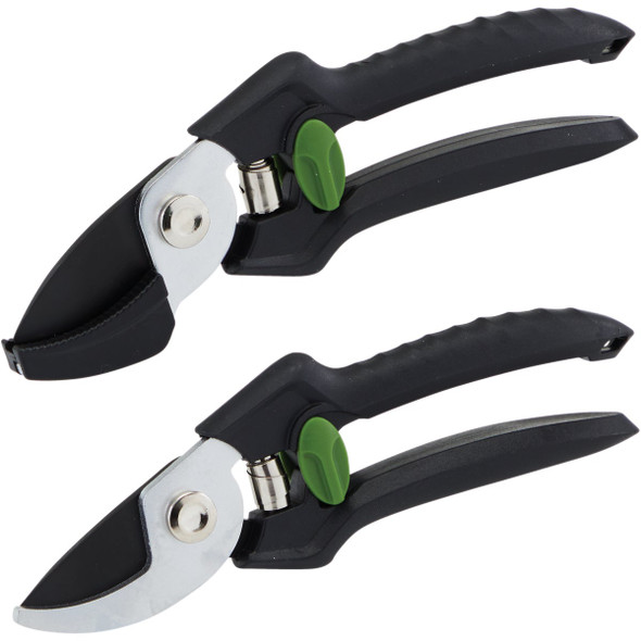 Best Garden 8 In. Bypass Pruner & 7-1/2 In. Anvil Pruner Set GM-10489