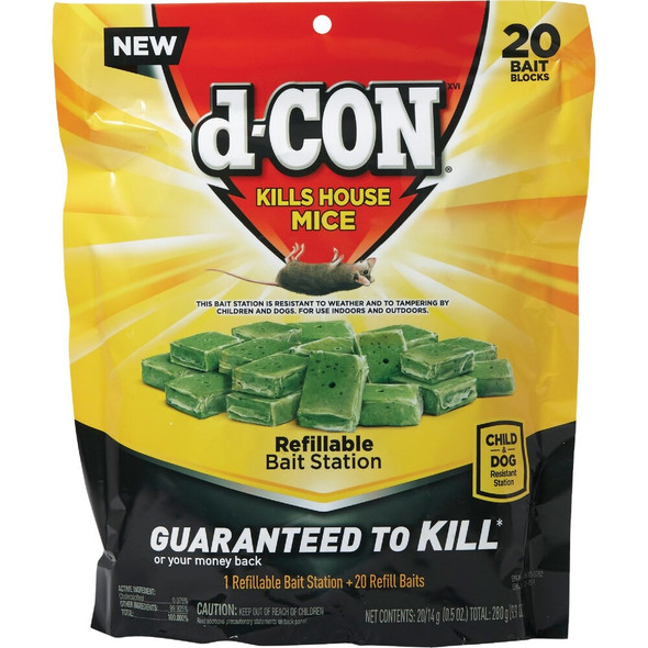 D-Con Refillable Corner Fit Mouse Bait Station (20-Refill) 1920098345 705323