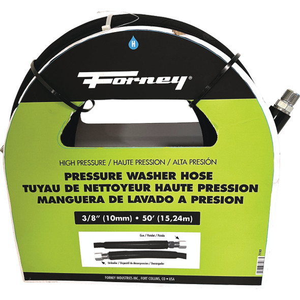 Forney 3/8 In. x 50 Ft. 4000 psi Male Pressure Washer Hose Forney 3/8 In. x 50 Ft. 4000 psi Male Pressure Washer Hose
