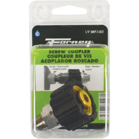 Forney M22F x 1/4 In. Male Screw Pressure Washer Coupling Forney M22F x 1/4 In. Male Screw Pressure Washer Coupling