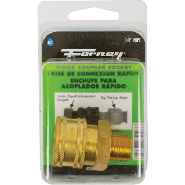 Forney 3/8 In. Male Quick Coupler Pressure Washer Socket Forney 3/8 In. Male Quick Coupler Pressure Washer Socket