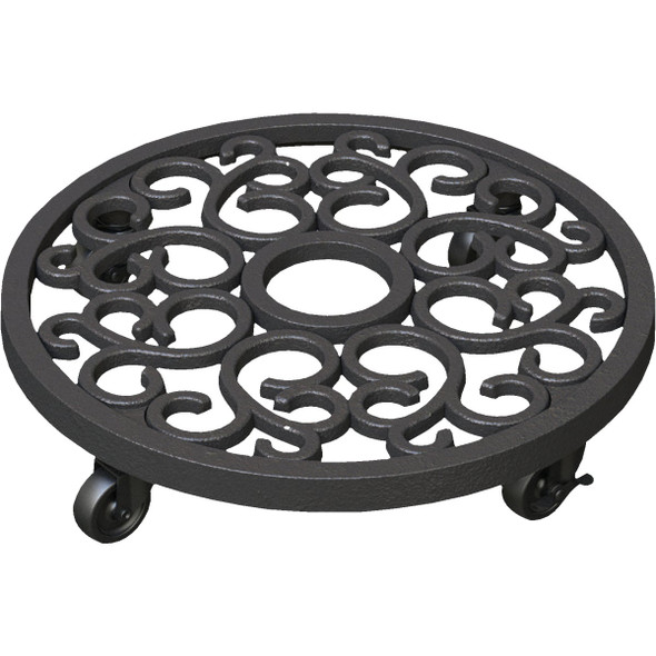 Panacea 300 Lb. Capacity 12 In. Cast Iron Plant Caddy 84725BK