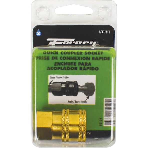 Forney 1/4 In. Female Quick Coupler Pressure Washer Socket Forney 1/4 In. Female Quick Coupler Pressure Washer Socket