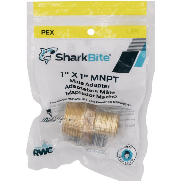 SharkBite 1 In. CF x 1 In. MPT Brass PEX Adapter UC140LFA 414530