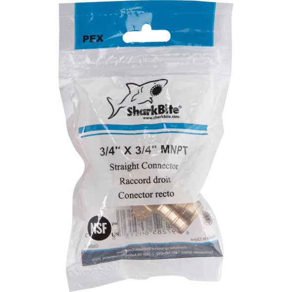 SharkBite 3/4 In. CF x 3/4 In. MPT Brass PEX Adapter