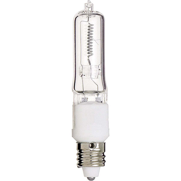 Satco 75W 120V Clear Mini Candelabra Base T4 Halogen Special Purpose Light Bulb