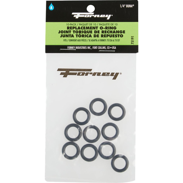 Forney 1/4 In. Quick Coupler Pressure Washer O-Ring (10-Piece) Forney 1/4 In. Quick Coupler Pressure Washer O-Ring (10-Piece)