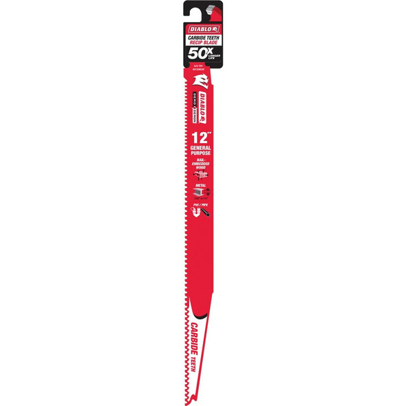 Diablo Demo Demon 12 In. 6-9 TPI Carbide General Purpose Reciprocating Saw Blade DS1209CGP 302002