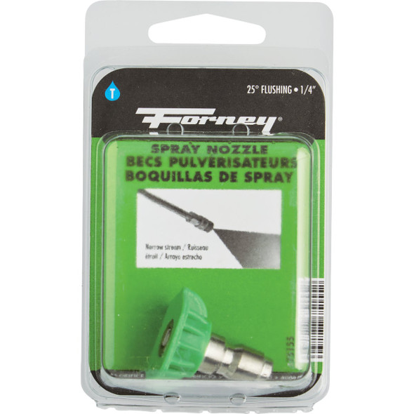 Forney Quick Connect 4.5mm 25 Deg. Green Pressure Washer Spray Tip Forney Quick Connect 4.5mm 25 Deg. Green Pressure Washer Spray Tip