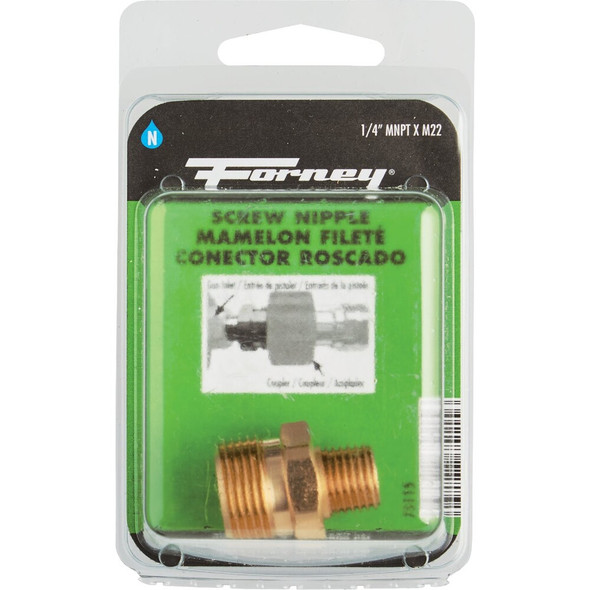 Forney 1-4 In. Male Pressure Washer Screw Nipple 75115 705689
