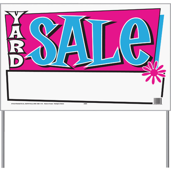 Hy-Ko Polybag Sign, Yard Sale 24203