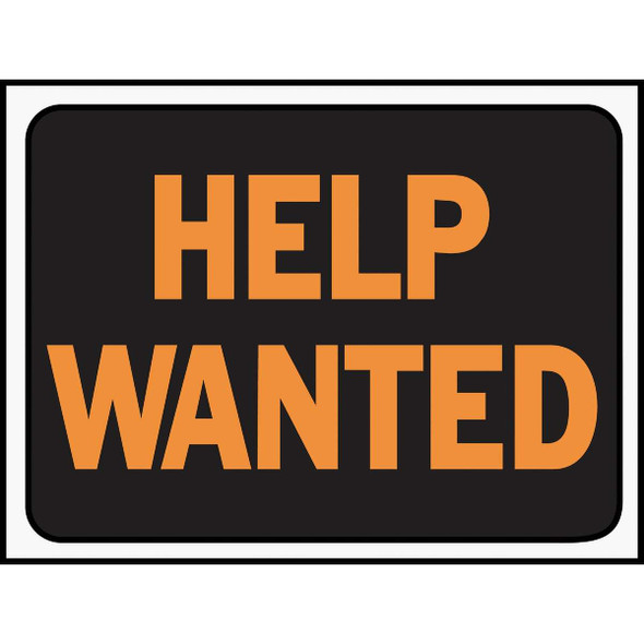 Hy-Ko 9x12 Plastic Sign, Help Wanted 3034 Pack of 10