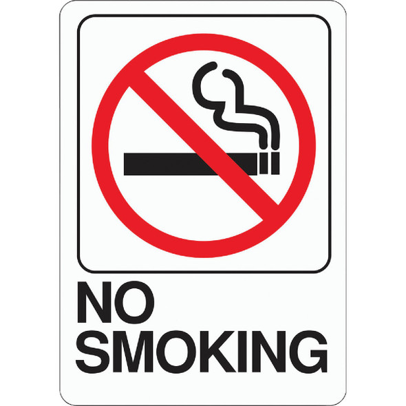 Hy-Ko Deco Series Heavy-Duty Plastic Sign, No Smoking D-20